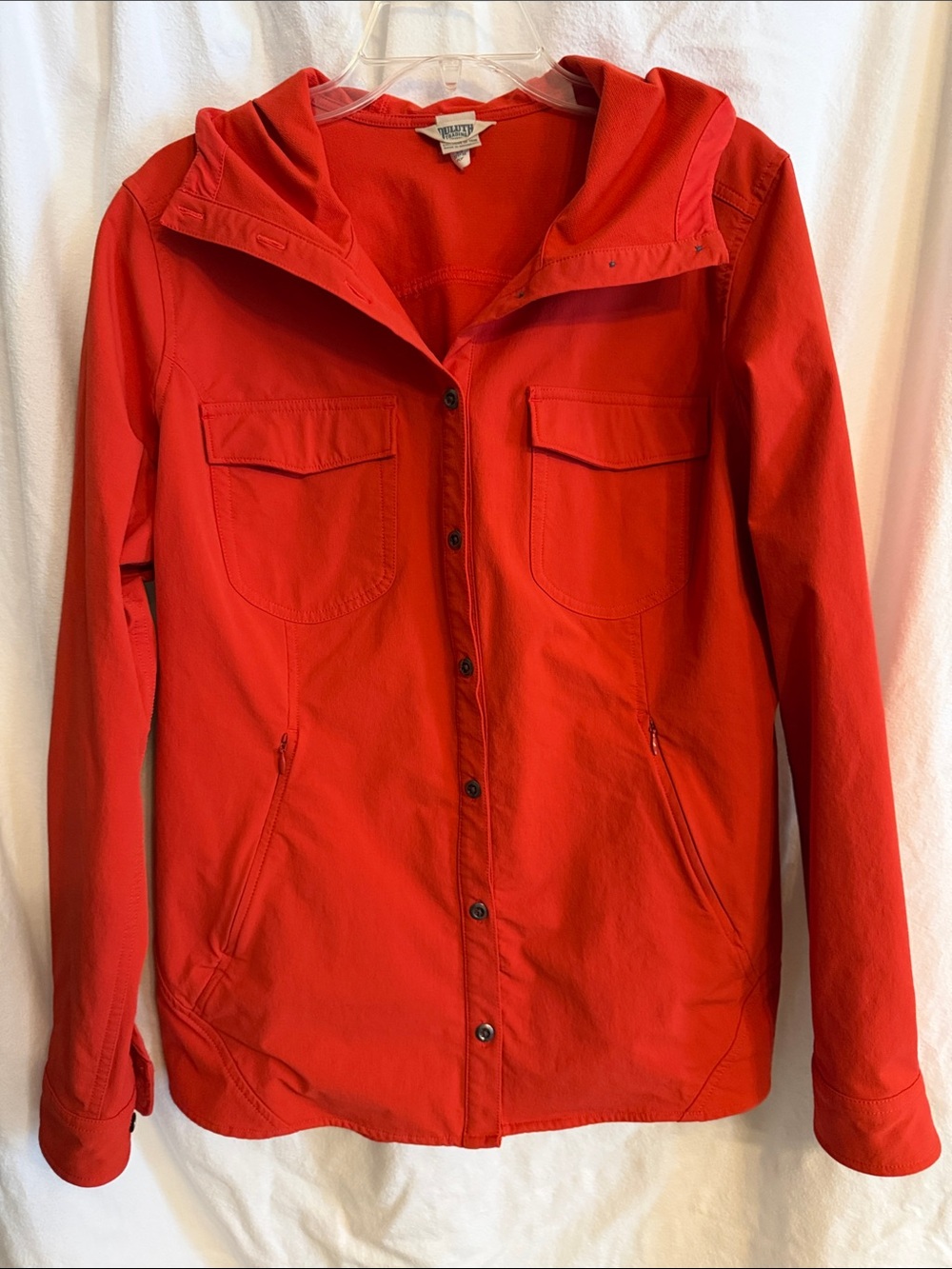 Duluth Trading Co Red Hooded Utility Jacket